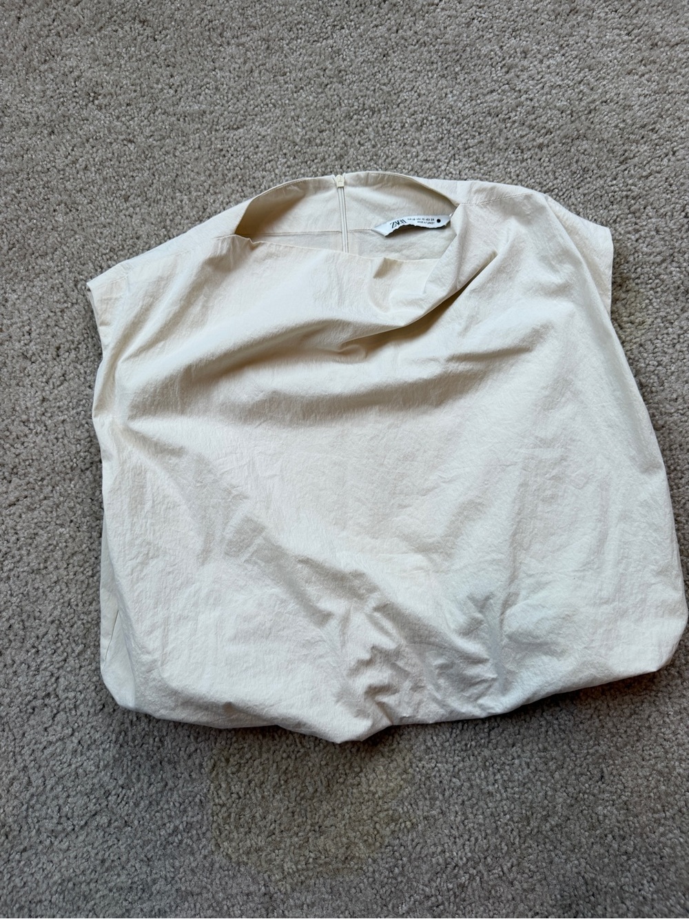 Zara Cream Draped Blouse